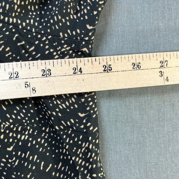 Lauren Ralph Lauren Blouse Womens 1X Black Dotted Popover Artsy‎ Mature Office - Picture 8 of 8